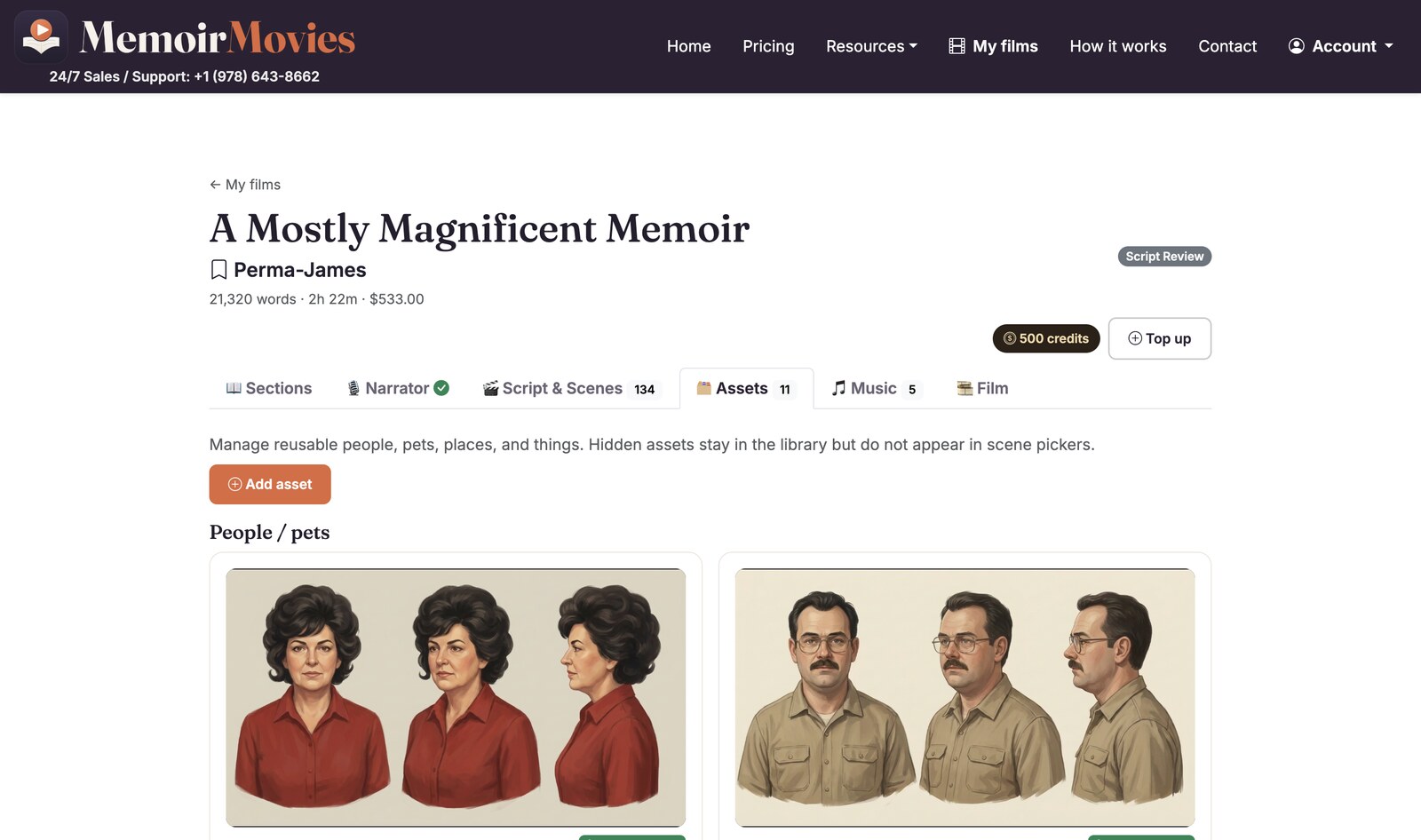 MemoirMovies — Cast your people, places, and things